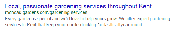 Good SERP snippet example
