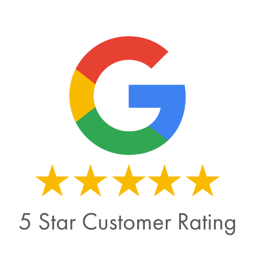 5 Star customer reviews on Google