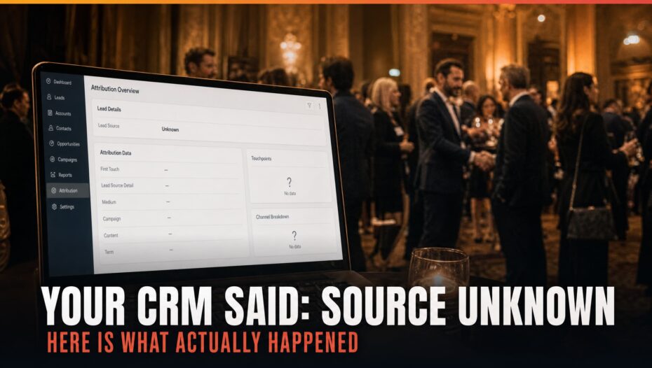 Your CRM Said Source Unknown. Here's What Actually Happened 1 Your CRM Said Source Unknown. Here's What Actually Happened 1